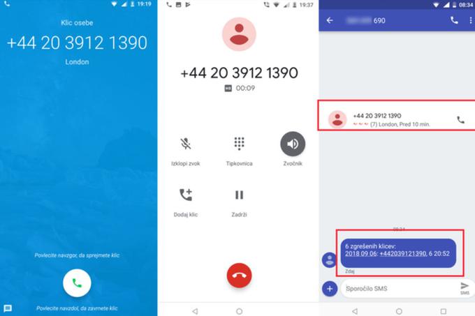 Takole so nas po preizkusni registraciji na eni od spletnih strani, ki jih promovirajo lažne novice, na rezervno telefonsko številko začeli klicati iz tujine. Klicatelji so neumorni - če se registrirate s svojo pravo telefonsko številko, se pripravite na veliko prekinjenih klicev in blokiranj različnih tujih številk.  | Foto: Matic Tomšič
