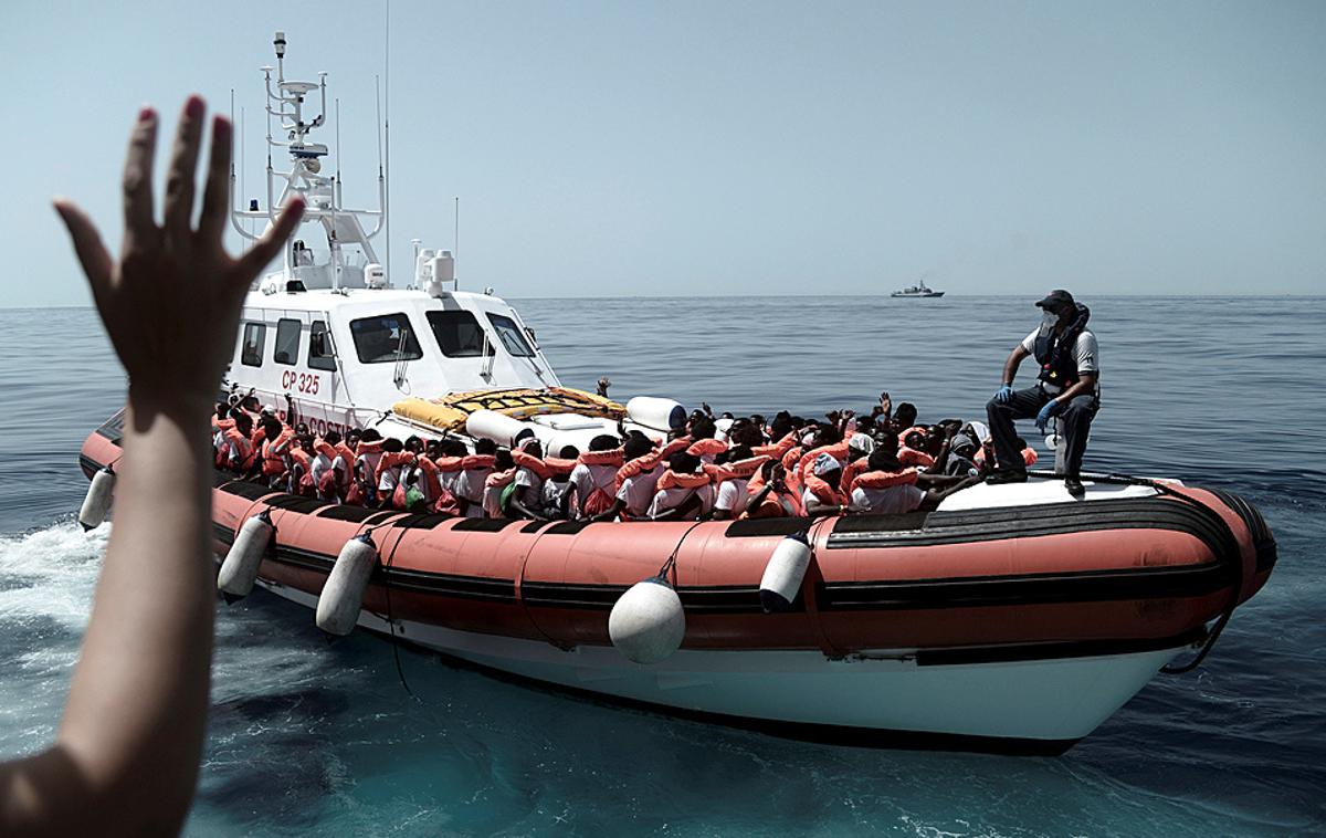 Prebežniki na ladji Aquarius | Foto Reuters