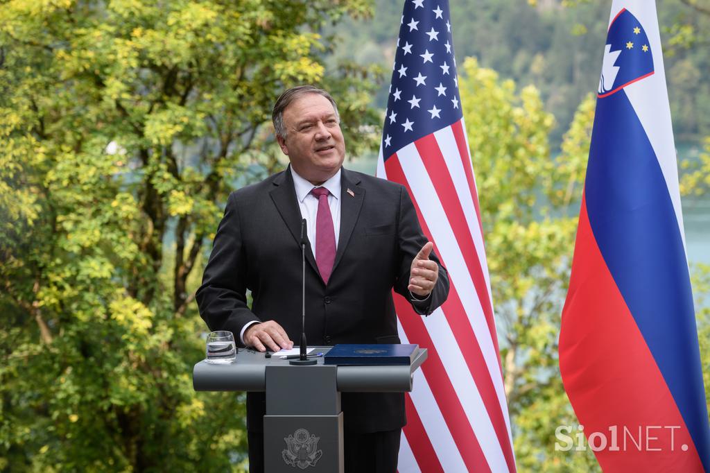 Janez Janša Mike Pompeo Bled