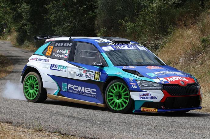 Reli Roma Capitale | Boštjan Avbelj in Damijan Andrejka (škoda fabia rally2) sta bila s štartno številko 58 eno glavnih presenečenj relija za EP v Rimu. Slovenca sta bila peta najhitrejša.  | Foto ACI