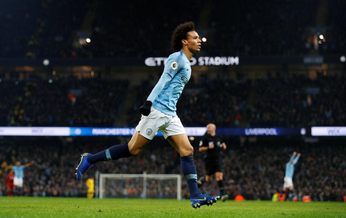 Manchester City, Leroy Sane | Derbi je odločil gol Leroyja Saneja, ki je Manchester City vrnil v igro za naslov. | Foto Reuters