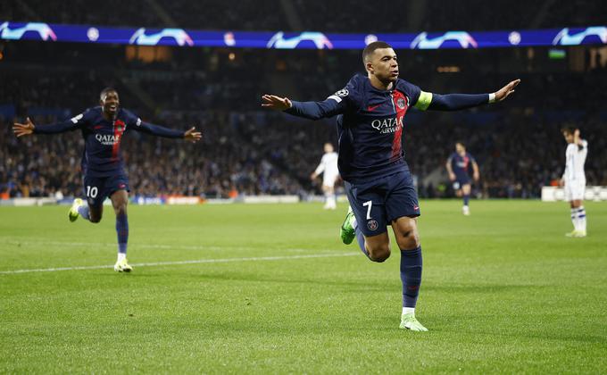 Kylian Mbappe je zadel že v 15. minuti in PSG je bil hitro na pragu četrtfinala. Prvo tekmo je dobil z 2:0. | Foto: Reuters