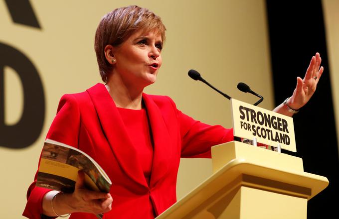 Škotska premierka Nicola Sturgeon je že izrazila bojazen, da si britanski premier Boris Johnson želi brexit brez dogovora. | Foto: Reuters