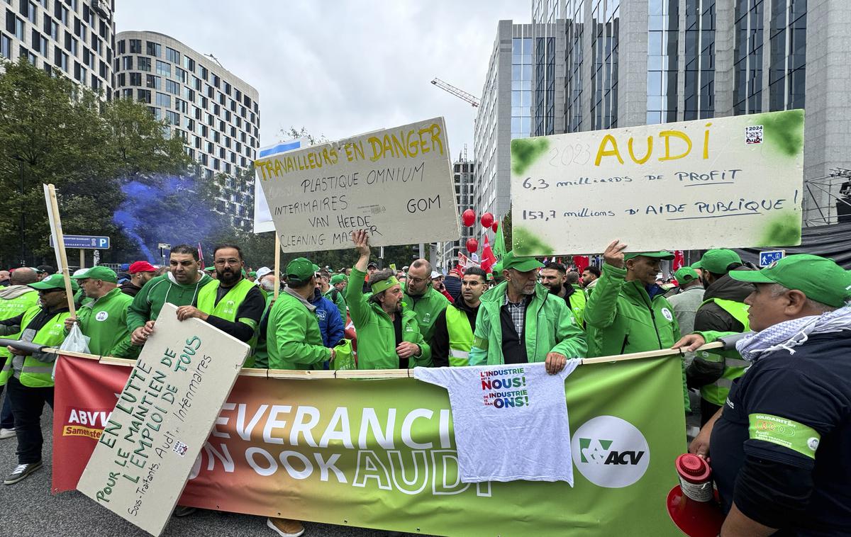 Protest zaposlenih v tovarni Audi v Bruslju | Foto Guliverimage