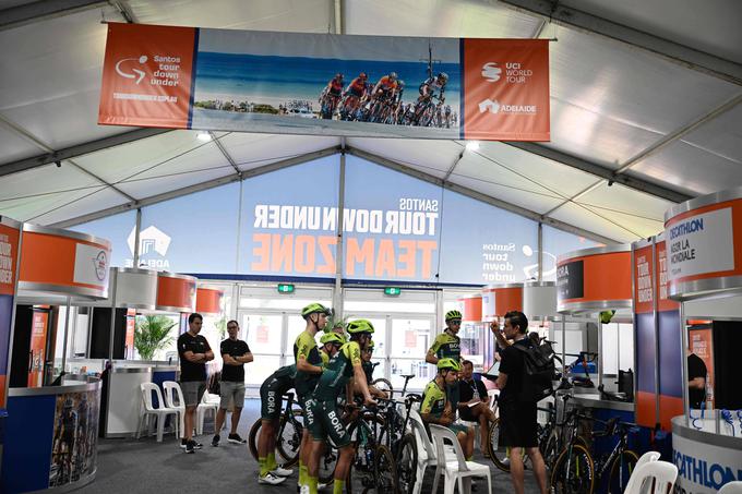 Eisel z ekipo BORA-hansgrohe pred dirko Tour Down Under na začetku sezone. | Foto: Guliverimage