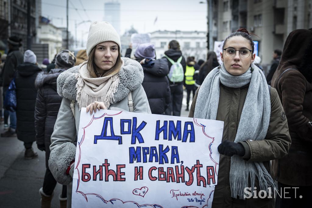 15 minut tišine v Beogradu