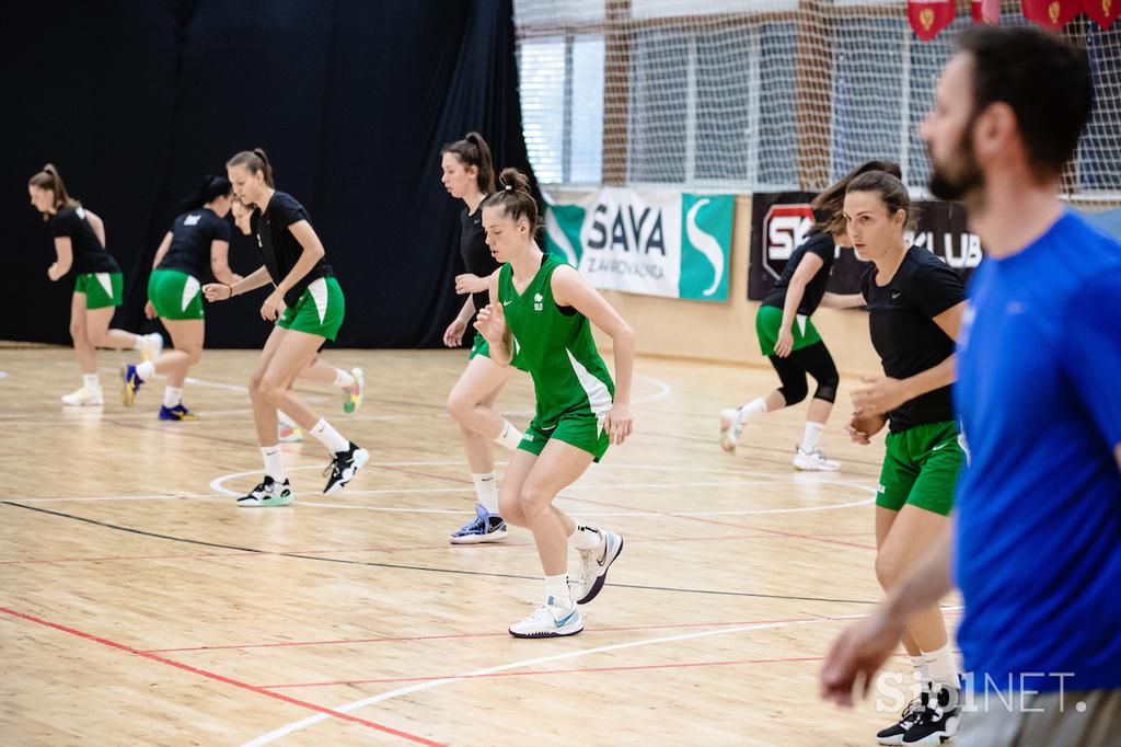 Trening ženske košarkarske reprezentance