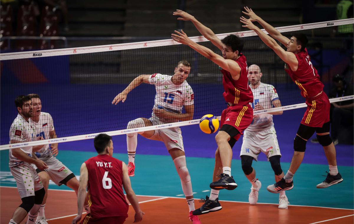 slovenska odbojkarska reprezentanca : Kitajska | Slovenski odbojkarji so z zmago sklenili prvi turnir lige narodov. Za zaključek so bili s 3:1 boljši od Kitajske. | Foto Volleyballworld