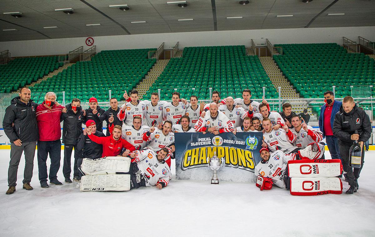 Bled Jesenice Finale Pokal Hokej | Hokejisti Jesenic so pokalni prvaki Slovenije. | Foto Urban Meglič/Sportida