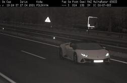 Na štajerski avtocesti si je dal duška: z lamborghinijem kar 217 kilometrov na uro