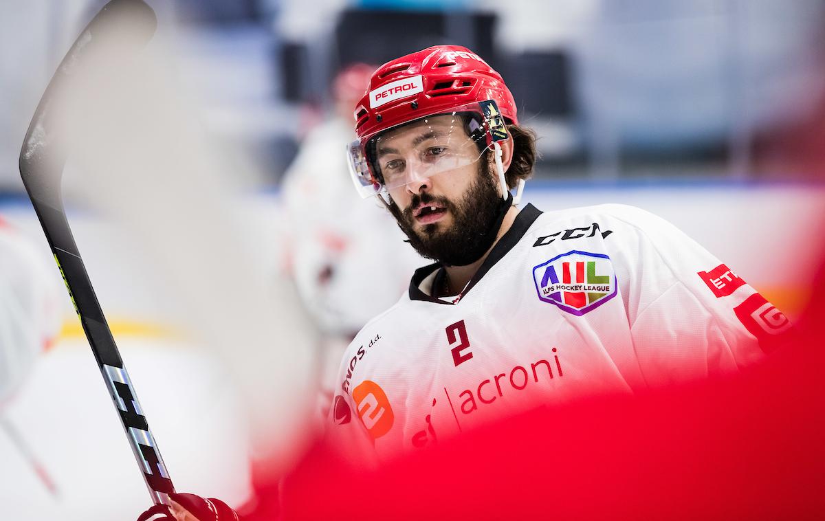 HK Olimpija HDD Jesenice 3. marec 2021 David Planko | David Planko je v 75. minuti tekme v Asiagu razveselil Jeseničane, ki tako ostajajo v boju za uvrstitev v finale. | Foto Grega Valančič / Sportida