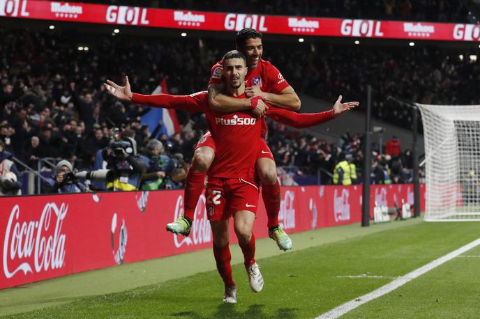 Atletico Madrid | Mario Hermoso je v sodnikovem podaljšku popeljal Atletico do dragocene zmage s 3:2. | Foto Reuters