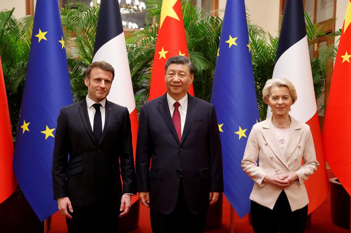 Emmanuel Macron, Ši Džinping, Ursula von der Leyen | Foto Reuters