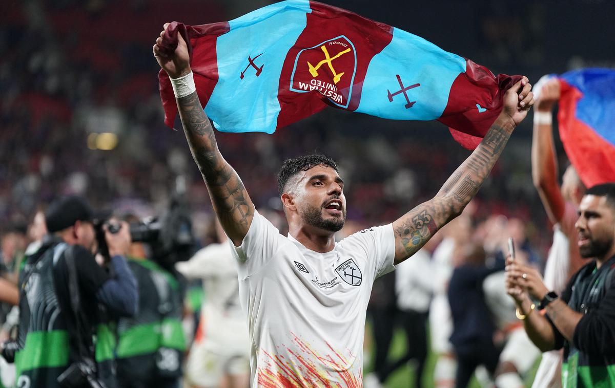 West Ham Fiorentina Emerson Palmieri | Emerson Palmieri se je po zmagi West Hama v Pragi vpisal v zgodovino. | Foto Guliverimage