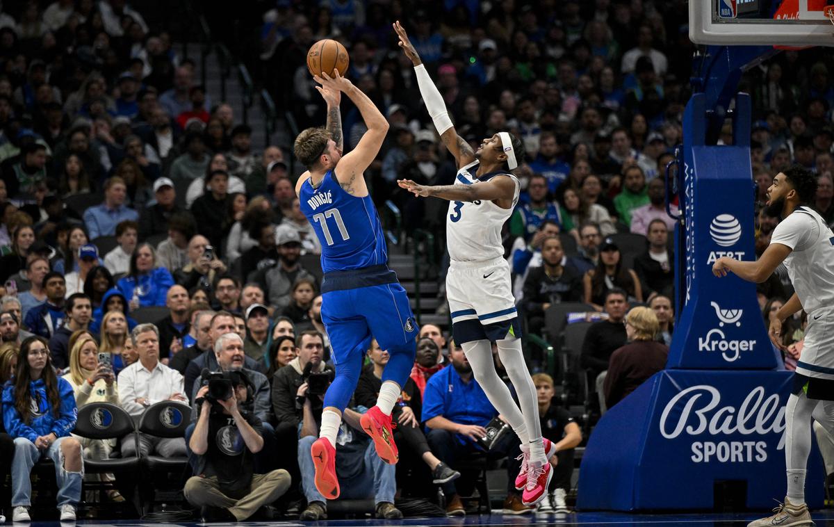 Luka Dončić Minnesota Timberwovles Dallas Mavericks | Luka Dončić je dal pred dvema tednoma Minnesoti 39 točk, a je Dallas izgubil. | Foto Reuters