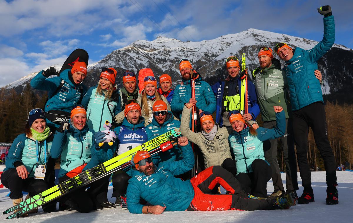 Slovenska biatlonska reprezentanca, Lenzerheide 2025 | Slovenska reprezentanca se zadovoljna vrača s svetovnega prvenstva v Lenzerheideju. | Foto Reuters