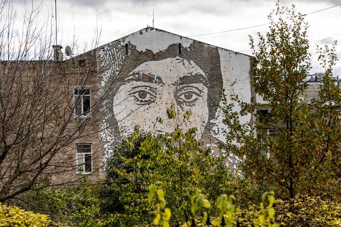 Grafiti | Portret Sergeja Nigojana, prve žrtve protestov leta 2014: Vhils, Portugalska  | Foto Ana Kovač