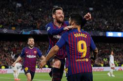 Barcelona po Messijevem šovu do lepe prednosti proti Liverpoolu