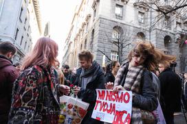 protest, Beograd 25.12.2023