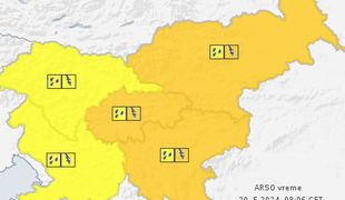 Arso izdal oranžno opozorilo