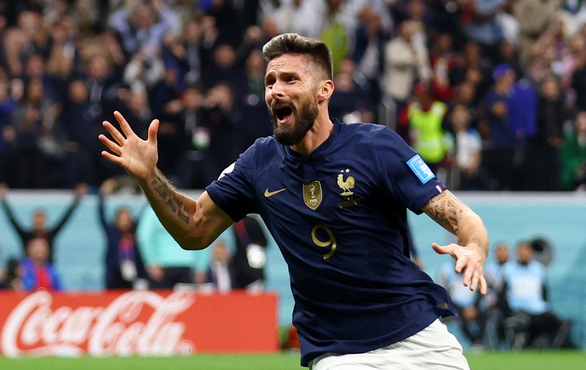 Francija Katar 2022 Olivier Giroud | Olivier Giroud je na koncu dosegel odločujoči zadetek za zmago Francije z 2:1. | Foto Reuters