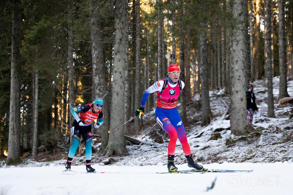 Biatlon Pokljuka zasledovalna tekma ženska