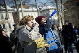 protest stavka Ljubljana Sviz