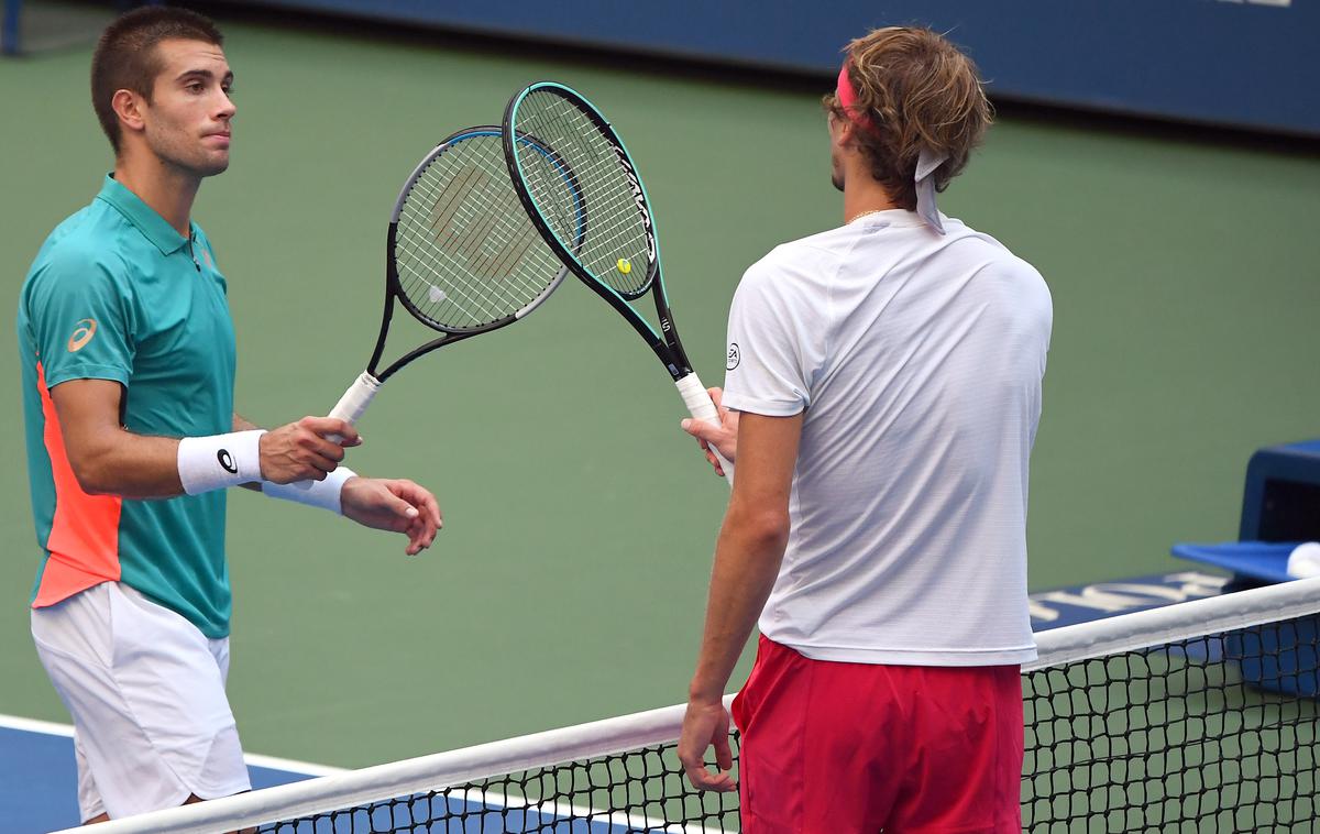 Aleksander Zverev | Aleksander Zverev je v četrtfinalu v štirih nizih odpravil Hrvata Borna Ćorića, s katerim ima še vedno negativno razmerje medsebojnih dvobojev (2:3). | Foto Reuters