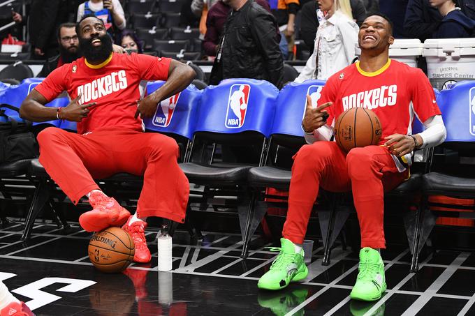 Russell Westbrook in James Harden skupaj nista "plesala" prav dolgo. | Foto: Guliverimage/Vladimir Fedorenko