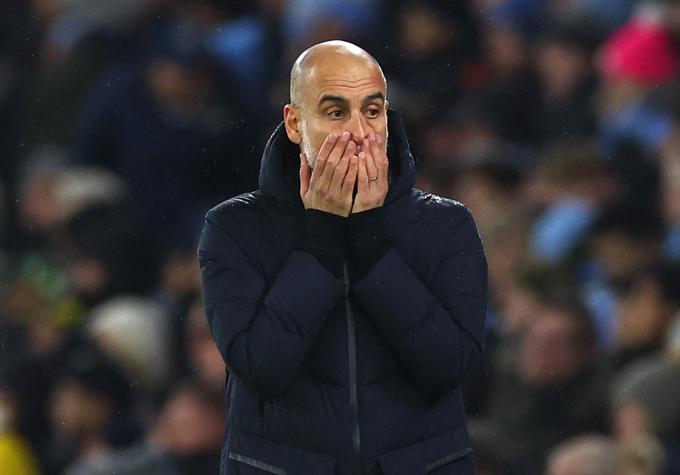 Josep Guardiola bi lahko prvič v karieri kot trener izostal iz lige prvakov že po prvem delu. | Foto: Reuters