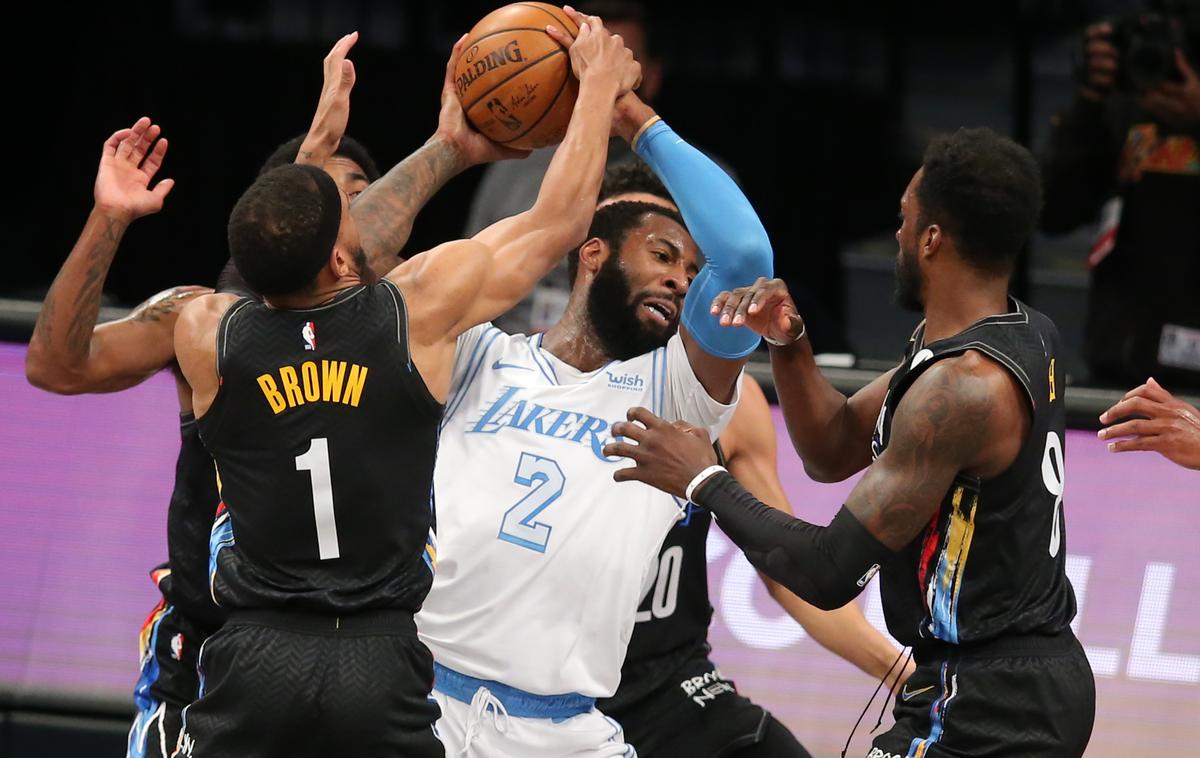 Andre Drummond | Obračun med Brooklyn Nets in Los Angeles Lakers, ki je potekal brez nekaterih največjih zvezdnikov, je pripadel Kalifornijcem. | Foto Guliverimage