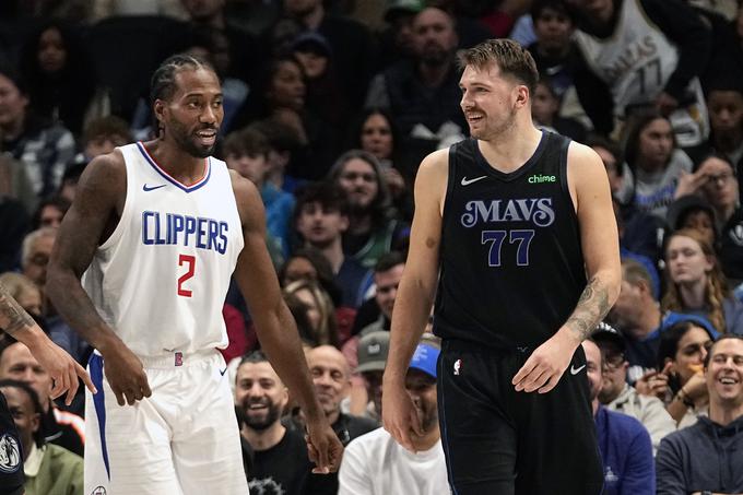 Kawhi Leonard in Luka Dončić. | Foto: Guliverimage