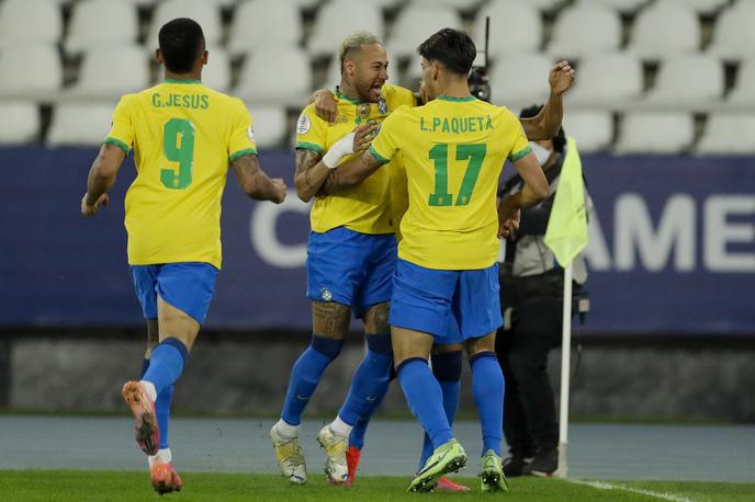 Brazilija, Neymar | Brazilija se bo za preboj v finale pomerila s Perujem. | Foto Guliverimage