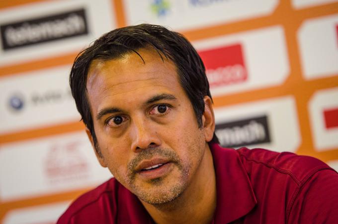 Erik Spoelstra je letos zarad Dragića večkrat obiskal Slovenijo. | Foto: Matjaž Vertuš