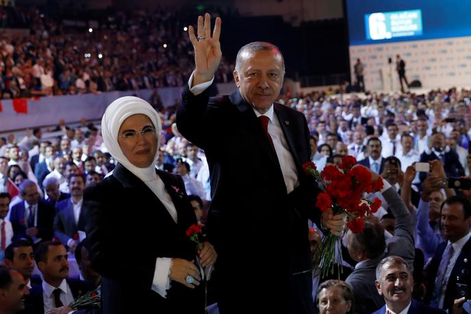 Erdogan | Recep Tayyip Erdogan z ženo Emine | Foto Reuters