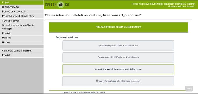 Poglavitna vloga prijavne točke Spletno oko od njene ustanovitve marca 2007 je omogočanje anonimne prijave domnevno nezakonitih vsebin, kot so posnetki spolnih zlorab otrok in sovražnega govora, ter zmanjšanje obsega teh neprimernih vsebin na internetu. | Foto: Spletno oko