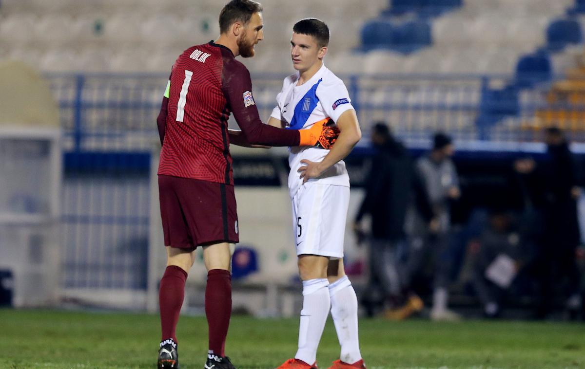 Grčija Slovenija | "Povratnik" Jan Oblak je pomagal Sloveniji do zlata vredne točke v Atenah, s tem pa tudi osrečil navijače Atletica, saj bo v soboto derbi španskega prvenstva z Barcelono. | Foto Sportida