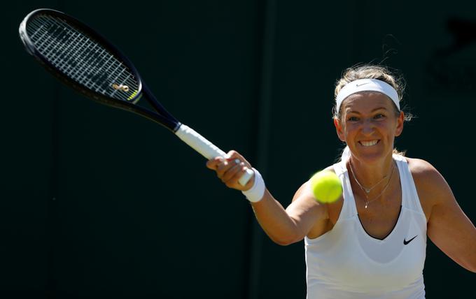 Belorusinja lovi prav poseben mejnik, ko lahko postane prva mamica z naslovom zmagovalke Wimbledona med posameznicami, potem ko je ta podvig uspel Evonne Goolagong Cawley leta 1980. | Foto: Reuters