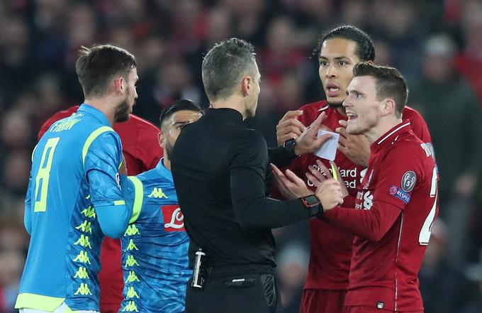 V tej sezoni je v ligi prvakov nazadnje sodil dvoboj med Liverpoolom in Napolijem. | Foto: Reuters