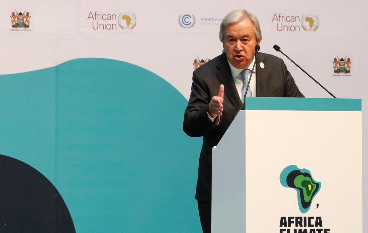 Antonio Guterres, generalni sekretar ZN | V preteklih mesecih so bile zabeležene tudi rekordne temperature morske površine v severnem Atlantiku in oceanih, ki so imele pomembno vlogo pri povečani vročini čez poletje. | Foto Reuters