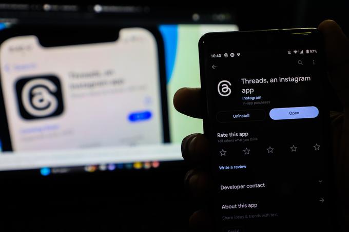 Za zdaj še ni znano, kdaj bo aplikacija Threads uradno na voljo tudi v Sloveniji. | Foto: Guliverimage