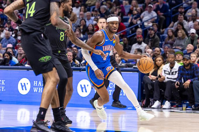 Bi se lahko na vrh povzpel Shai Gilgeous-Alexander, ki je z Oklahomo City Thunder osvojil prvo mesto v zahodni konferenci? | Foto: Reuters