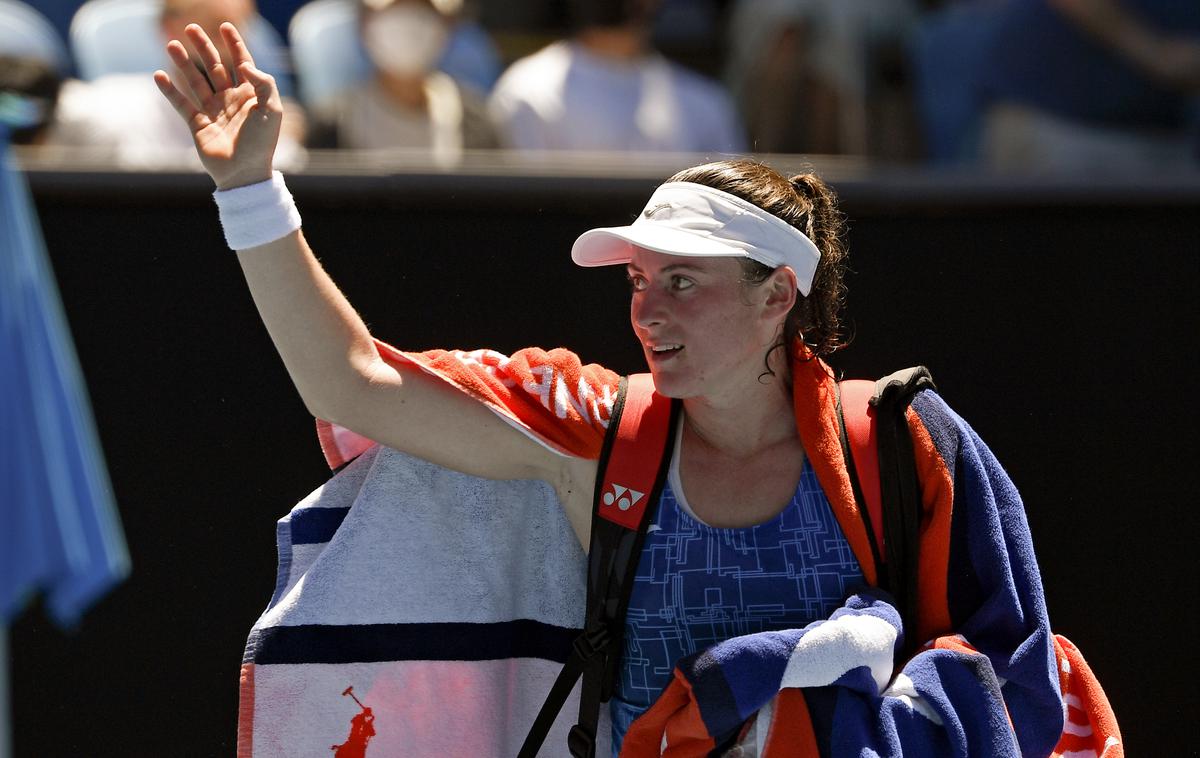 Tamara Zidanšek | Najboljša slovenska teniška igralka Tamara Zidanšek je po treh nizih izgubila proti Francozinji Alize Cornet.  | Foto Guliverimage