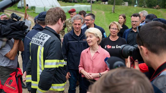 Obisk predsednice Evropske komisije Ursule von der Leyen v Sloveniji 9. avgusta 2023. | Foto: Dati Bendo