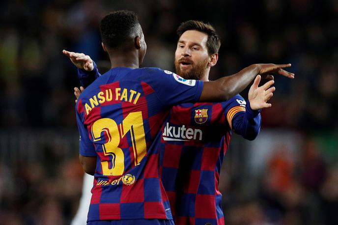 Ansu Fati, Lionel Messi | Lionel Messi je dvakrat podal, Ansu Fati pa dvakrat zadel. | Foto Reuters