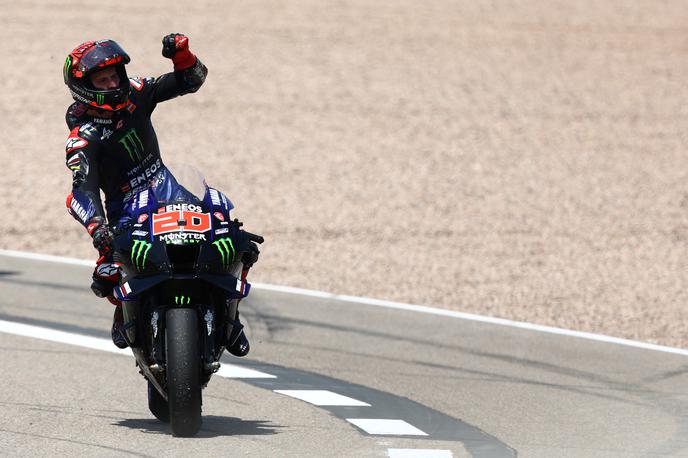 Fabio Quartararo | Francoz Fabio Quartararo (Yamaha) je zmagovalec dirke svetovnega prvenstva v motociklizmu v elitnem razredu motoGP na nemškem Sachsenringu.  | Foto Reuters