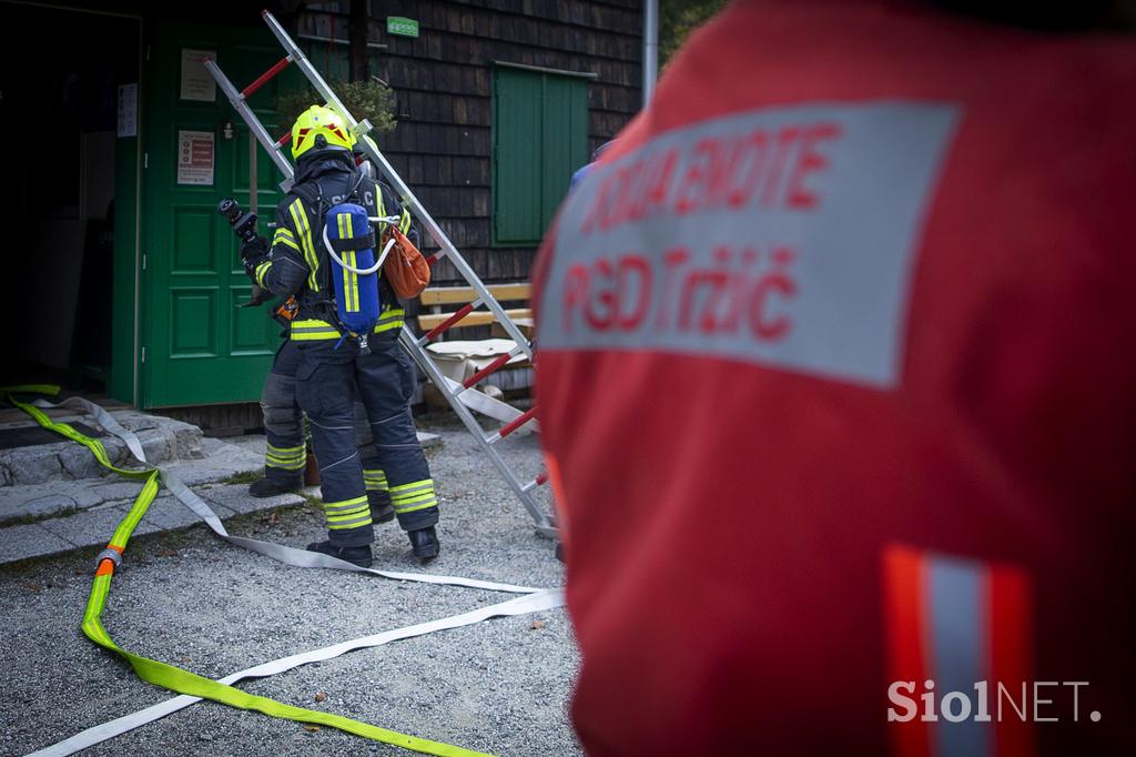 Gasilska vaja na domu pod Storžičem