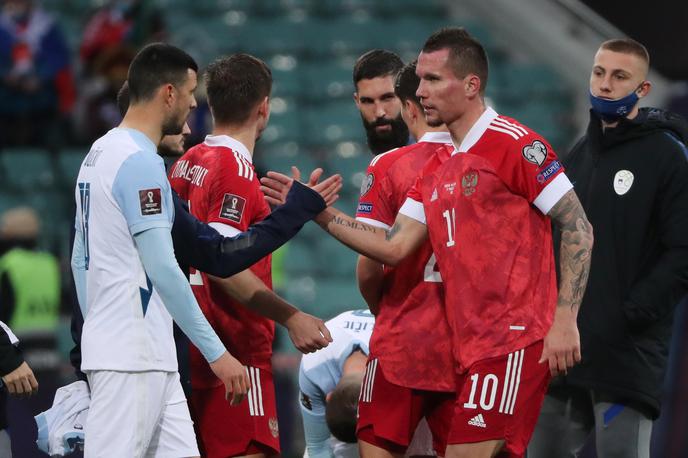 Rusija Slovenija | Slovenska reprezentanca je na gostovanju v Rusiji ostala brez točk. | Foto Reuters