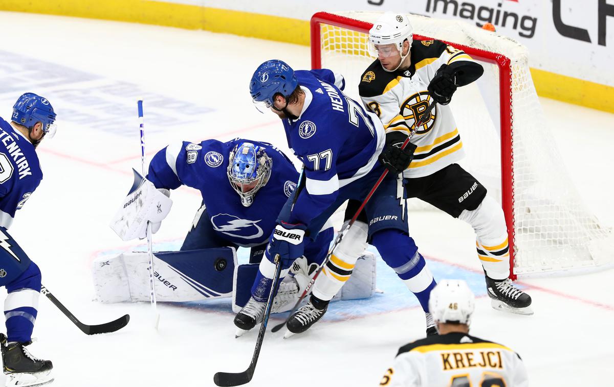 Tampa Bay Lightning Boston Bruins | Na tekme v ligi NHL oziroma četrto fazo bo treba še nekoliko počakati, se pa NHL-ovci počasi vračajo na treninge. Sprva v manjših skupinah, čez mesec dni pa načrtujejo pripravljalne tabore. | Foto Reuters