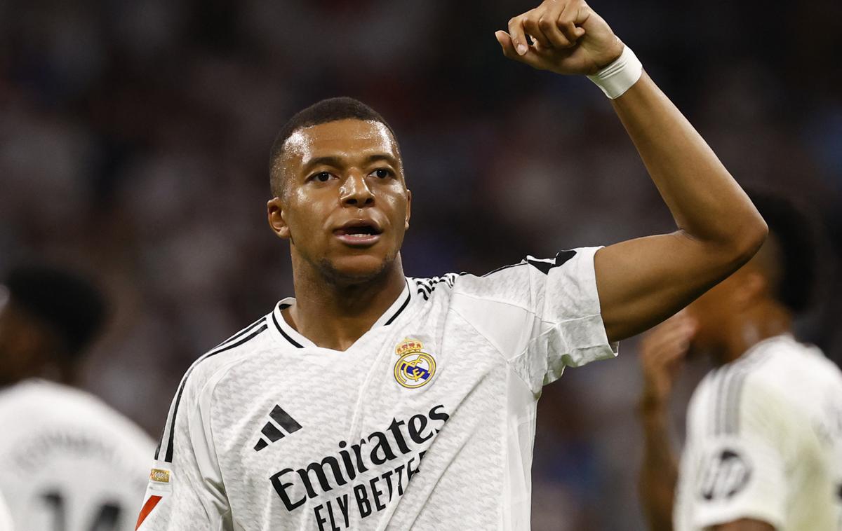 Kylian Mbappe Real Madrid | Kylian Mbappe je dočakal prvenec v dresu Real Madrida. | Foto Reuters